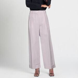 AVN Purple Plaid Wide Leg Trousers